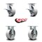 Service Caster 6 Inch Kingpinless Semi Steel Wheel Caster Brakes 2 Rigid, 2PK SCC-KP30S620-SSR-SLB-2-R-2 - alternate 7